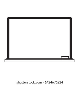 Blackboard and eraser isolated cartoon vector illustration graphic design