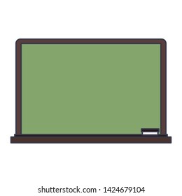 Blackboard and eraser isolated cartoon vector illustration graphic design