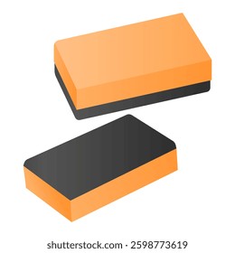 Blackboard Eraser Stationery Vector. Wooden Chalkboard Eraser Element. Eraser Icon.