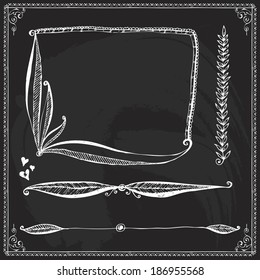 blackboard fancy new spectacular fingers drawn doodle frame vector design useful for any project where a touching of human touching is requireds and design component line classic white nails hand text