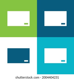 Blackboard Flat four color minimal icon set