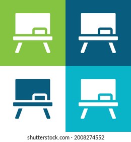 Blackboard Flat four color minimal icon set
