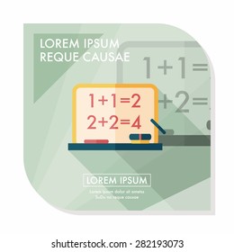 blackboard flat icon with long shadow,eps10