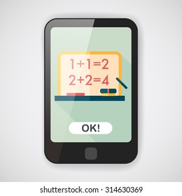 blackboard flat icon with long shadow,eps10