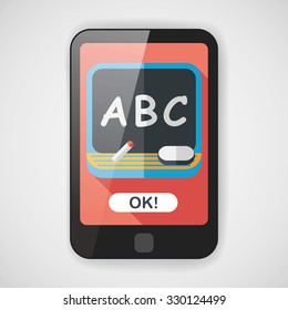 blackboard flat icon with long shadow,eps10