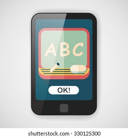 blackboard flat icon with long shadow,eps10