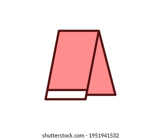 Blackboard flat icon. Thin line signs for design logo, visit card, etc. Single high-quality outline symbol for web design or mobile app. Marketing outline pictogram.