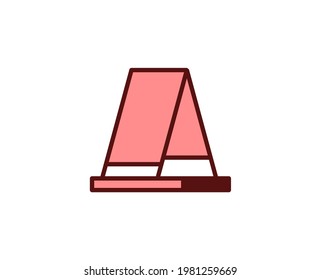 Blackboard flat icon. Thin line signs for design logo, visit card, etc. Single high-quality outline symbol for web design or mobile app. Marketing outline pictogram.
