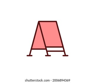 Blackboard flat icon. Thin line signs for design logo, visit card, etc. Single high-quality outline symbol for web design or mobile app. Marketing outline pictogram.