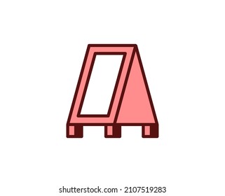 Blackboard flat icon. Thin line signs for design logo, visit card, etc. Single high-quality outline symbol for web design or mobile app. Marketing outline pictogram.
