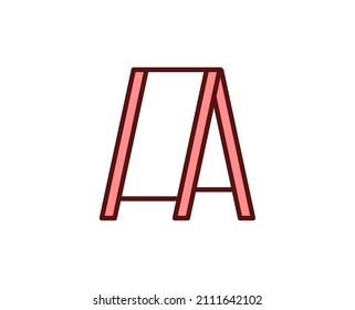 Blackboard flat icon. Thin line signs for design logo, visit card, etc. Single high-quality outline symbol for web design or mobile app. Marketing outline pictogram.