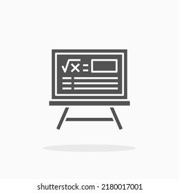 Blackboard glyph icon. Can be used for digital product, presentation, print design and more.