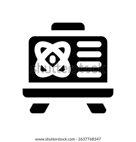 blackboard glyph icon. Strong and solid vector icon for websites, mobile interfaces, presentations, and visual branding. High quality and easy to edit.
