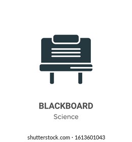 Blackboard glyph icon vector on white background. Flat vector blackboard icon symbol sign from modern science collection for mobile concept and web apps design.