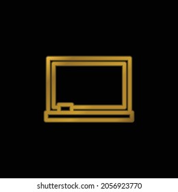 Blackboard gold plated metalic icon or logo vector