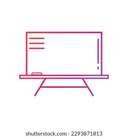 Blackboard Gradient Icon Vector Illustration