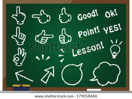 Blackboard graffiti illustration