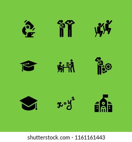 blackboard icon. 9 blackboard set with problem, classroom, school and scientific vector icons for web and mobile app