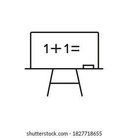 Blackboard-Icon-Element der Schule Icon für mobiles Konzept und Web-App. Das Thin-line-Blackboard-Symbol kann für Web und Mobile verwendet werden. Premium-Symbol auf weißem Hintergrund