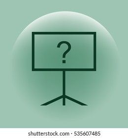 Blackboard icon, flat design, vector eps10 illustration
