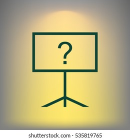 Blackboard icon, flat design, vector eps10 illustration