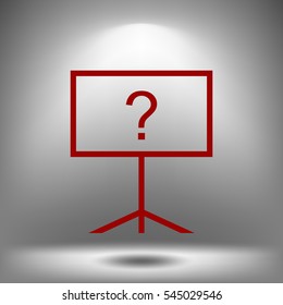 Blackboard icon, flat design, vector eps10 illustration