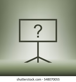 Blackboard icon, flat design, vector eps10 illustration