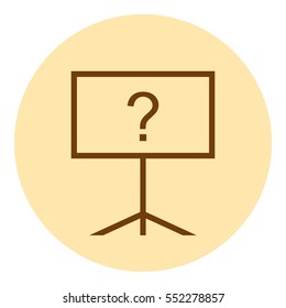 Blackboard icon, flat design, vector eps10 illustration