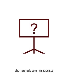 Blackboard icon, flat design, vector illustration
