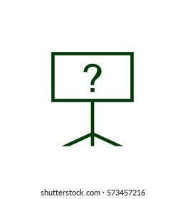 Blackboard icon, flat design, vector illustration
