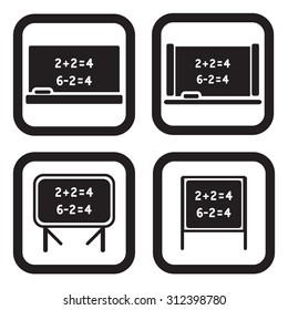 Blackboard icon in four variations