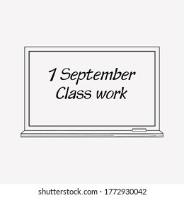 Blackboard icon line element. Vector illustration of blackboard icon line isolated on clean background for your web mobile app logo design.
