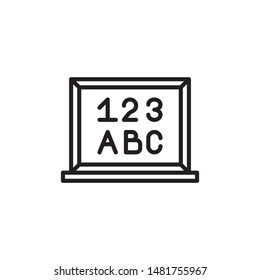 Blackboard icon line vector. Education, school and university elements for logo, websites, web design and mobile app.