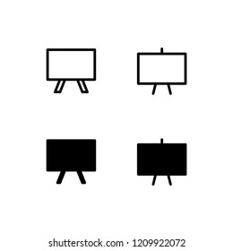 Blackboard Icon Logo Vector Symbol. Whiteboard Icon