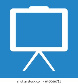 Blackboard icon on blue background