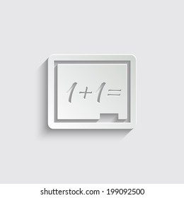 Blackboard icon on a grey background