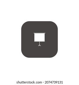 icono de pizarra, icono de presentación, diseño de iconos para la ilustración de vector escolar