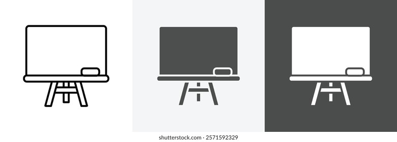 Blackboard icon set vector art