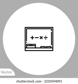Blackboard icon sign vector,Symbol, logo illustration for web and mobile
