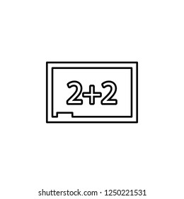 blackboard icon. Simple outline vector of Education set for UI and UX, website or mobile application