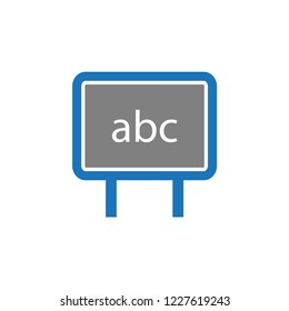 blackboard icon - teaching board icon - vector school blackboard - classroom sign and symbol