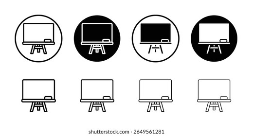 Blackboard icon thin flat simple illustration symbol