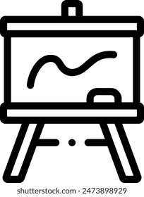 blackboard icon. Thin Linear Style Design Isolated On White Background