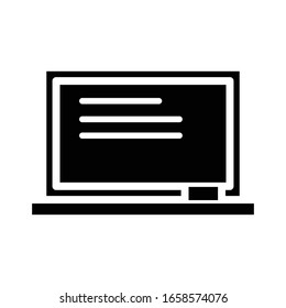 Blackboard icon vector design template ilustration