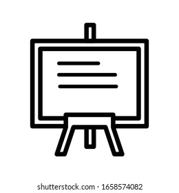 Ilustración de plantilla de diseño vectorial de icono de pizarra