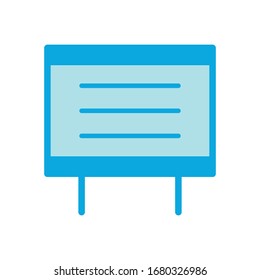Plantilla de diseño vectorial de icono de pizarra negra
