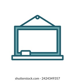plantilla de diseño vectorial de icono de pizarra simple y limpia
