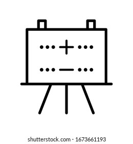 Blackboard icon vector design templates, painting board icon vector design illustration