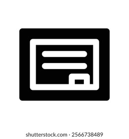 blackboard icon. vector glyph icon for your website, mobile, presentation, and logo design.