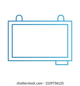 Blackboard Icon, Vector Illustration, Education Colour Outline